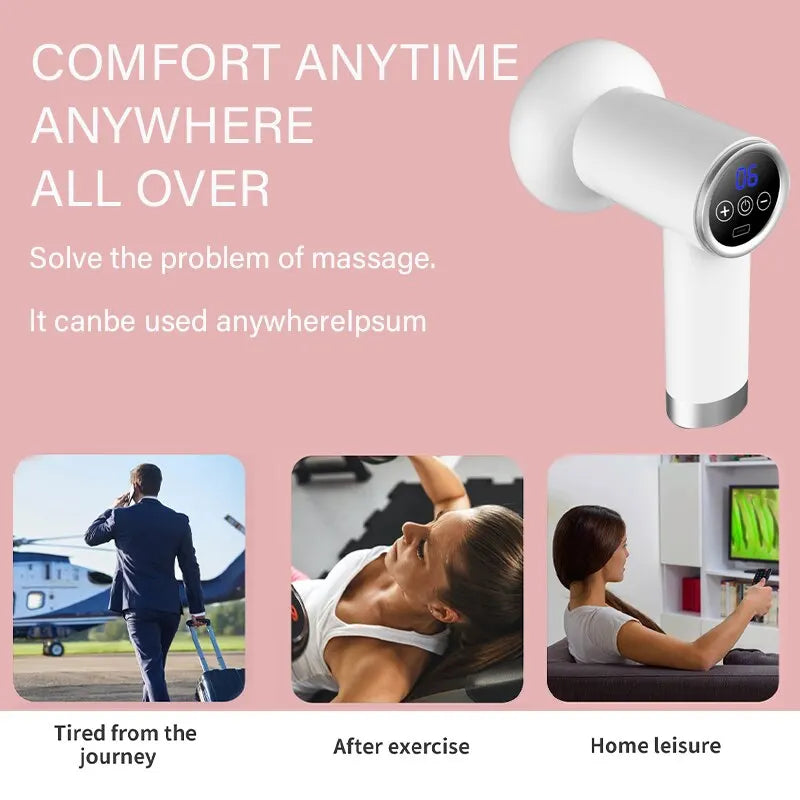 GlowSculpt™ Wireless Slimming Massage Gun – Deep Vibration Therapy with Fat-Pushing Action & Rechargeable Design