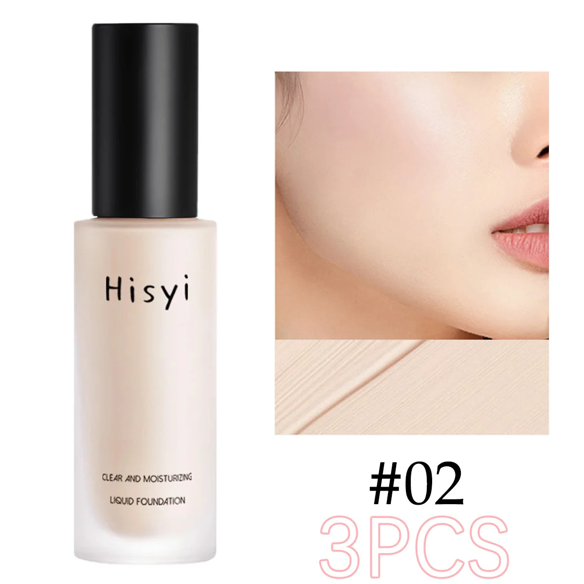 Liquid Foundation – Natural Lightweight Face Cream, Flawless Coverage, Conceals Blemishes, Non-Cakey Makeup Base
