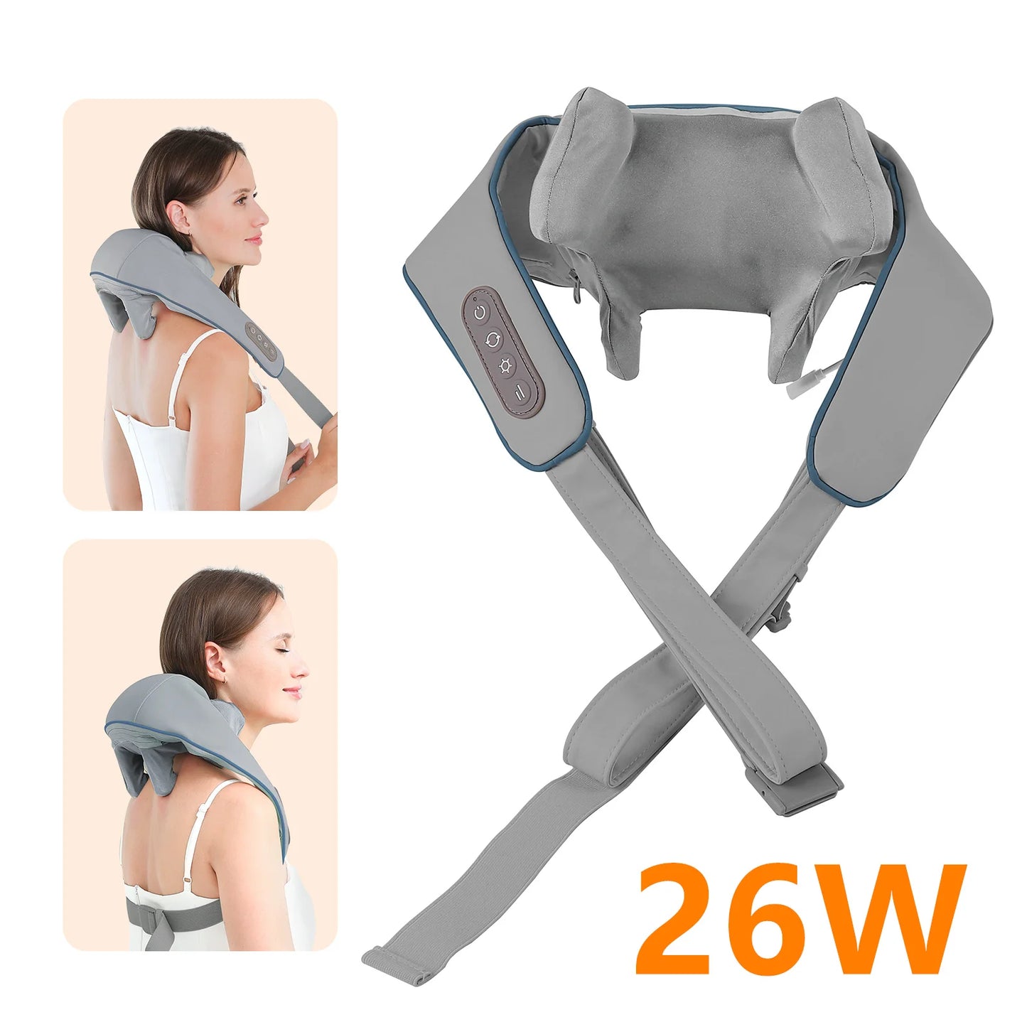 Foreverlily™ 26W Wireless Neck & Shoulder Massager – Deep Kneading Massage Shawl for Cervical & Back Pain Relief
