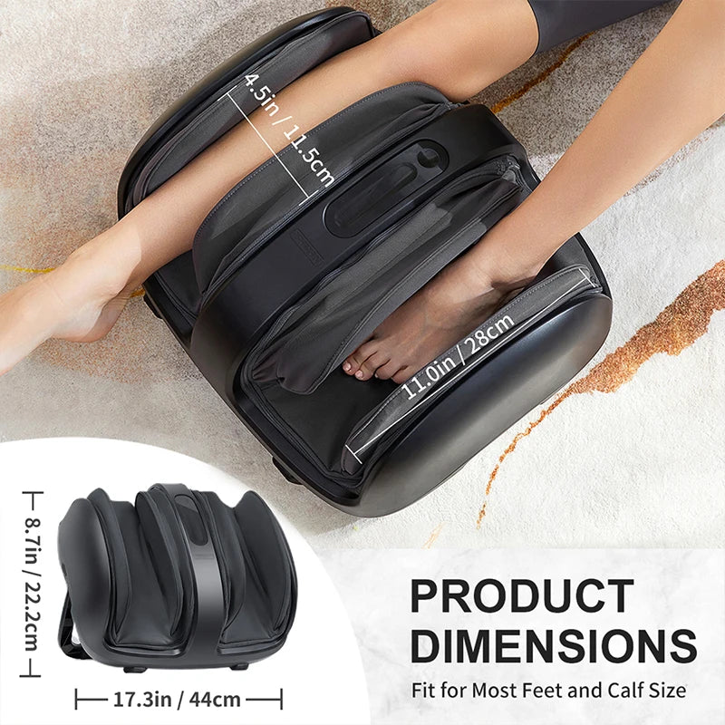ThermaSole™ Heated Shiatsu Foot Massager – Deep Kneading & Air Compression Therapy for Muscle Relaxation & Pain Relief
