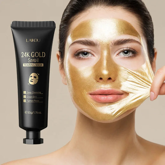 LAIKOU 24K Gold Sakura Peel-Off Face Mask – Anti-Aging, Whitening & Blackhead Removal