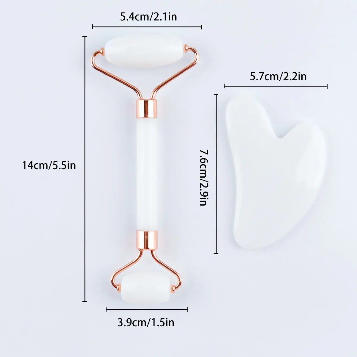 End Gua Sha Massage Roller and Facial Skin Lifting Scraper – Anti-Wrinkle Beeswax Stone Massager