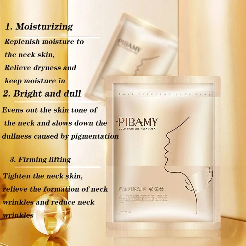 Gold Firming Neck Mask – Moisturizing Anti-Aging & Anti-Wrinkle Treatment