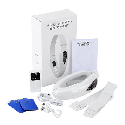 Rechargeable V Face Massager with LED Display – Portable Facial Beauty Device for Face Slimming and Skin Care