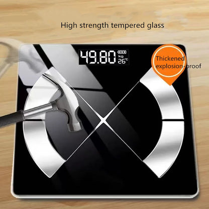 Accurate USB-Rechargeable Bluetooth Body Fat Scale – Smart Digital Weight & Composition Analyzer with App