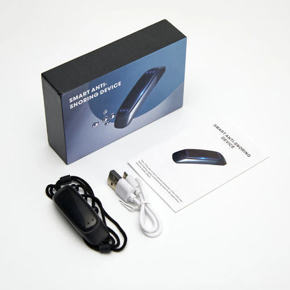 EMS Anti Snoring Device — Portable USB Rechargeable Stop Snore Aid for Comfortable Sleep & Sleep Apnea Relief