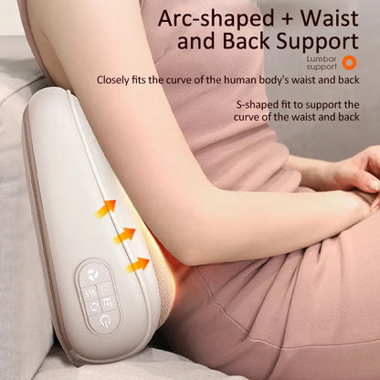 Heated Shiatsu Massage Pillow for Neck, Back & Shoulders – Deep Kneading Massager with Heat for Waist & Finger Relaxation