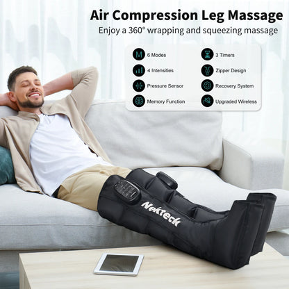 FlexiAir™ Cordless Air Compression Leg Massager Boots – Deep Kneading & Squeeze Therapy for Calf, Foot & Muscle Relaxation