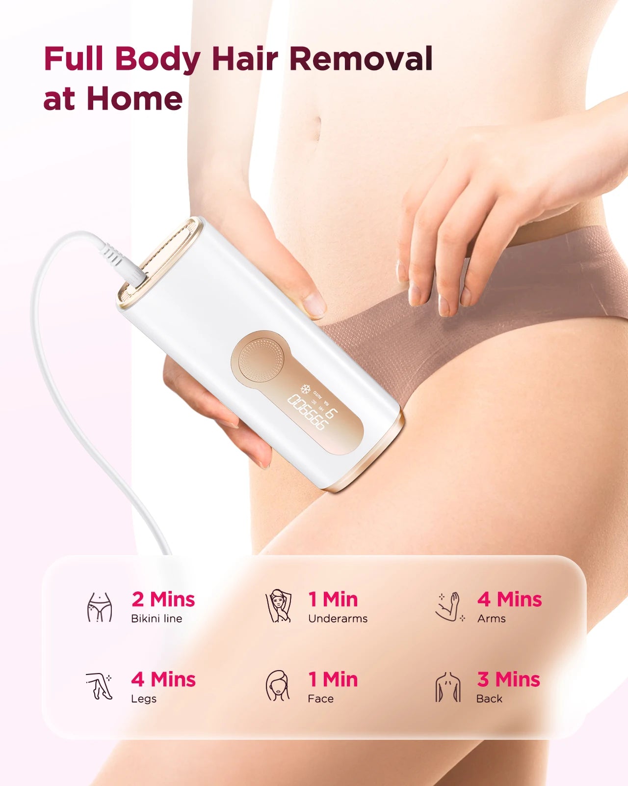 990K-Flash IPL Laser Epilator – Painless Permanent Hair Removal