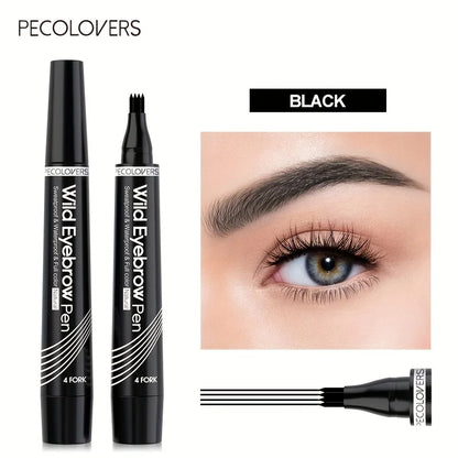 Waterproof 4-Tip Eyebrow Tattoo Pen – Long Lasting Liquid Eyebrow Pencil