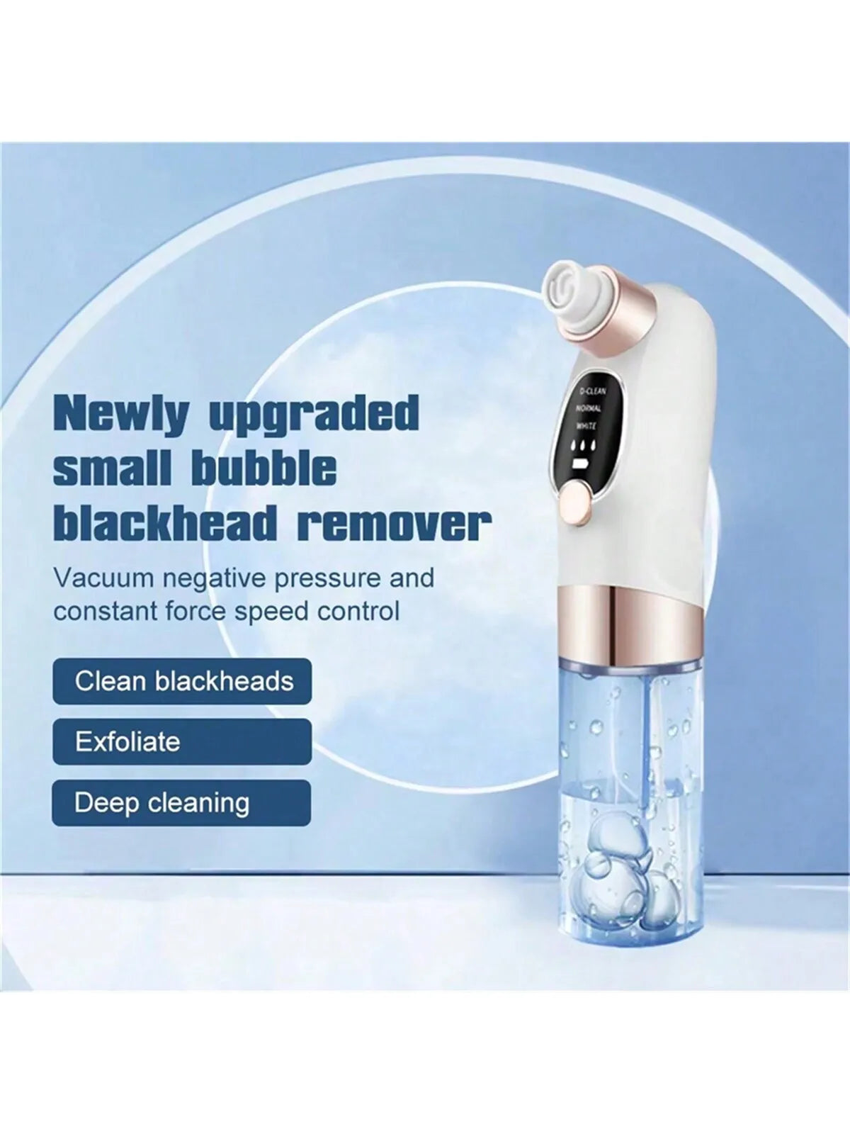 Water Circulation Pore Vacuum Cleaner – Blackhead Remover Beauty Device with 6 Suction Heads & 3 Adjustable Gears