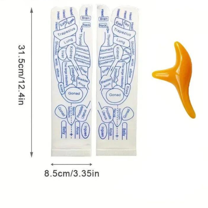 SoleEase™ Reflexology Socks – Acupressure Foot Map Socks for Stress Relief & Circulation