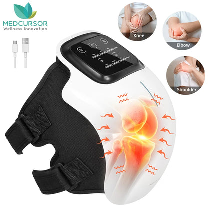 KneeZen™ Wireless Heated Knee Massager – Deep-Kneading Vibration & Hot-Compress Therapy for Joint Pain Relief