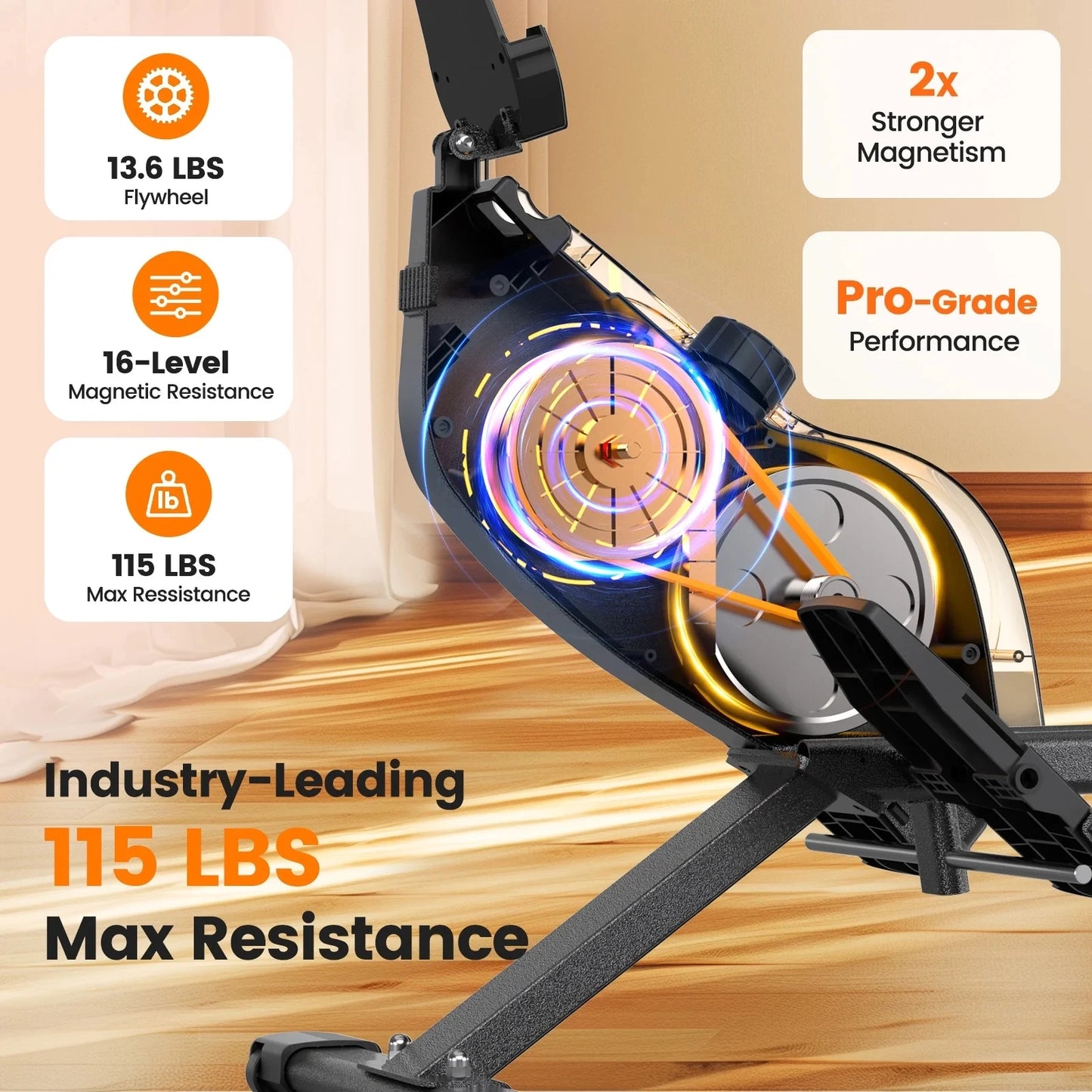 AquaStride™ Magnetic Rowing Machine