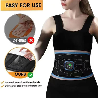 EMS Abdominal Toning Belt – Electric Muscle Stimulator & Portable Waist Trainer for Core Strength, Slimming & Body Shaping