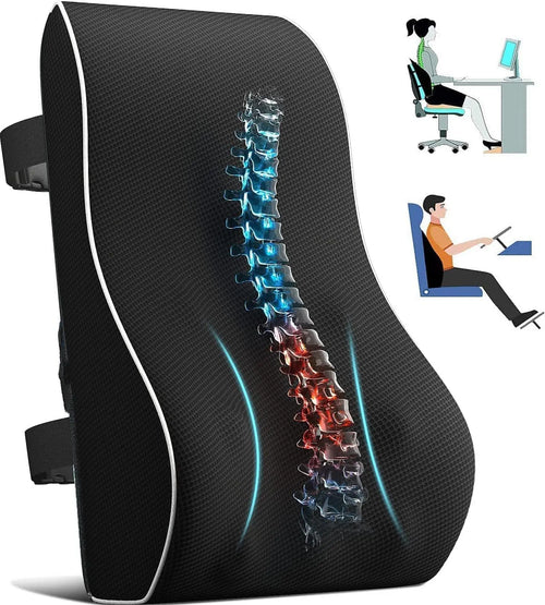 Memory Foam Car Seat Cushion – Non-Slip Lumbar Support Pad for Office & Gaming Chairs