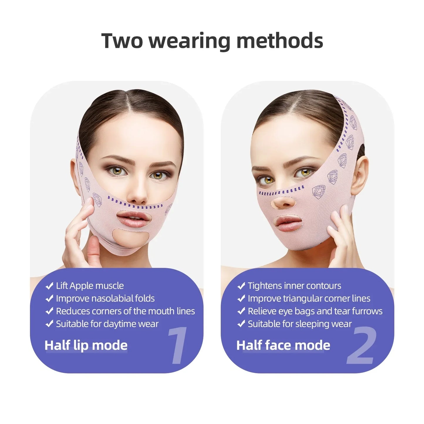 Face Slimming Bandage V Line Shaper – Chin and Cheek Lift Belt with Anti-Wrinkle Strap