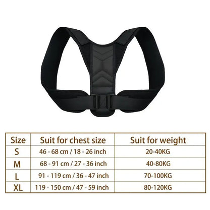 Adjustable Back & Shoulder Posture Corrector – Clavicle Spine Support Brace for Neck, Upper Back & Posture Alignment
