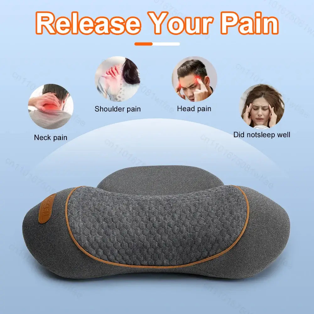 CerviRelax Pro™ 3-in-1 Electric Neck Massager Pillow – Cervical Traction, Vibration & Heat Therapy for Pain Relief