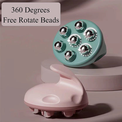 Metal Ball Hand Roller Massager – 360° Deep Tissue & Cellulite Massage Tool for Full Body Relief