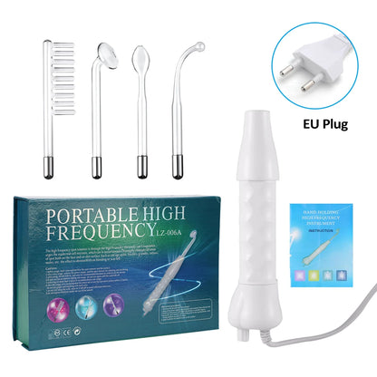 High Frequency Electrotherapy Wand with Neon Argon Glass Tube – Skin Tightening and Wrinkle Removal Device