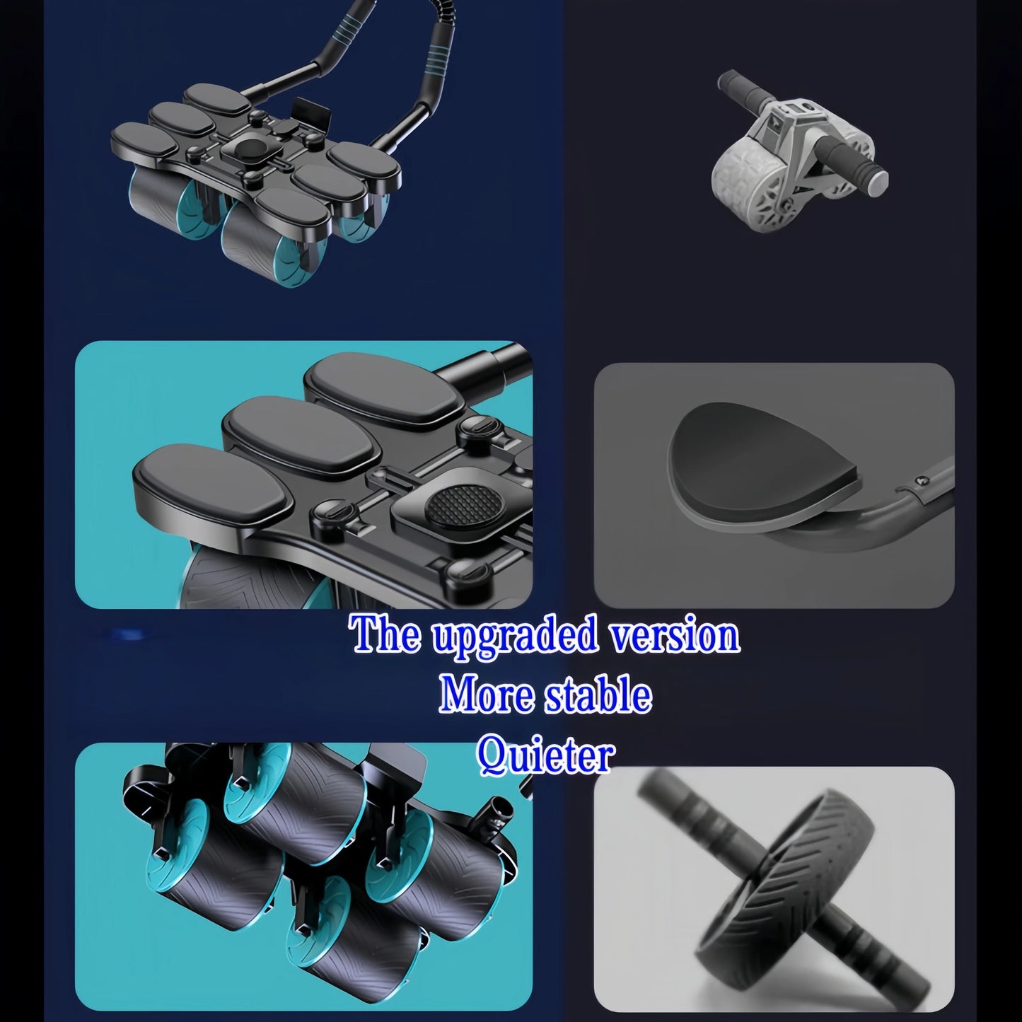 CoreGlide™ Silent Automatic Rebound Abdominal Wheel – Dual-Wheel Core & Waist Trainer