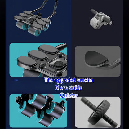 CoreGlide™ Silent Automatic Rebound Abdominal Wheel – Dual-Wheel Core & Waist Trainer