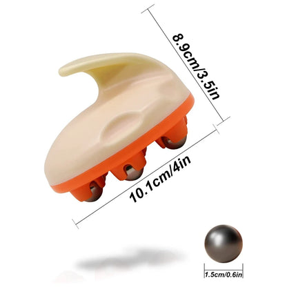 Metal Ball Hand Roller Massager – 360° Deep Tissue & Cellulite Massage Tool for Full Body Relief