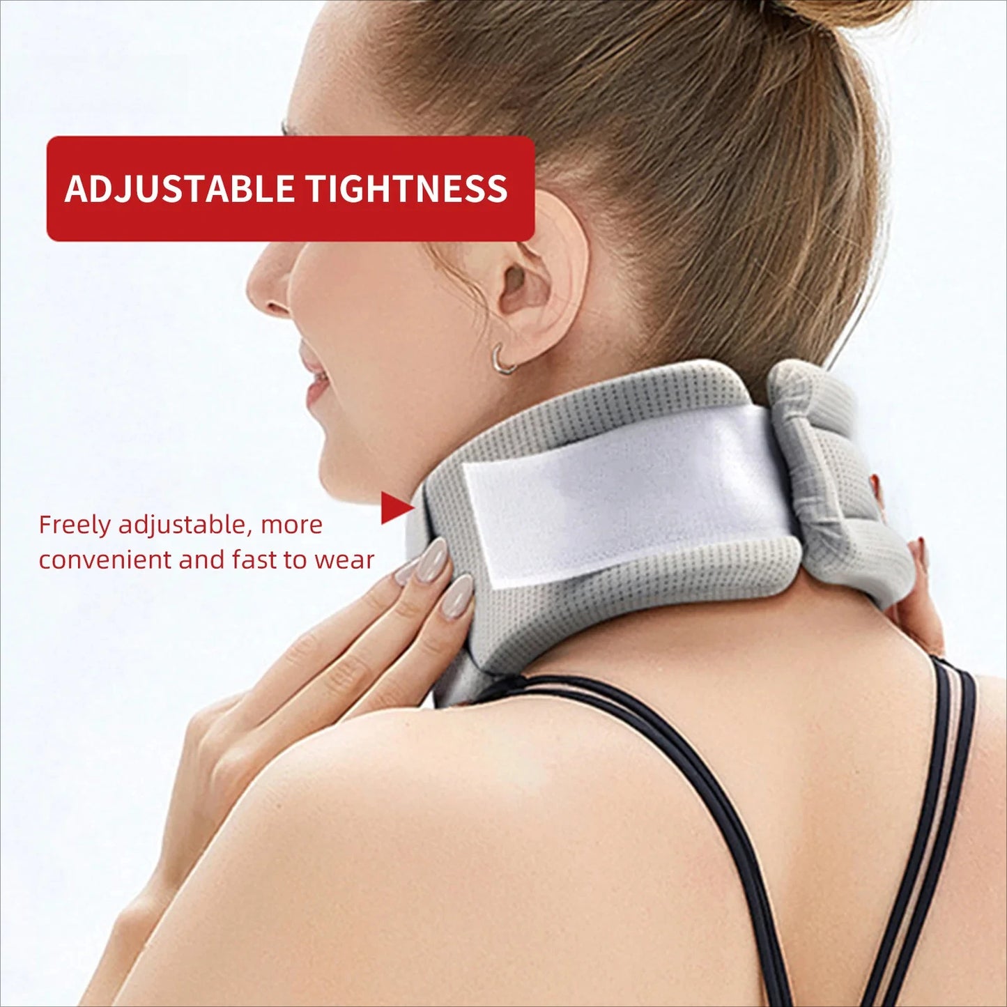 Soft Foam Neck Brace Support – Adjustable Cervical Collar with Washable Cover for Home, Office, School & Travel