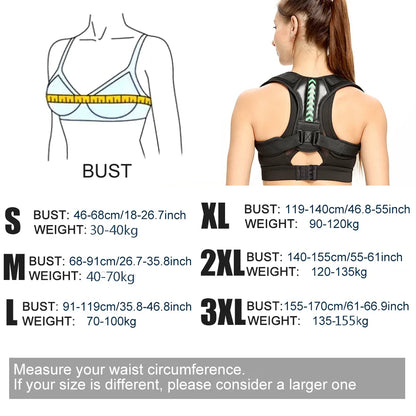 Adjustable Back Posture Corrector Belt – Spine Support Brace