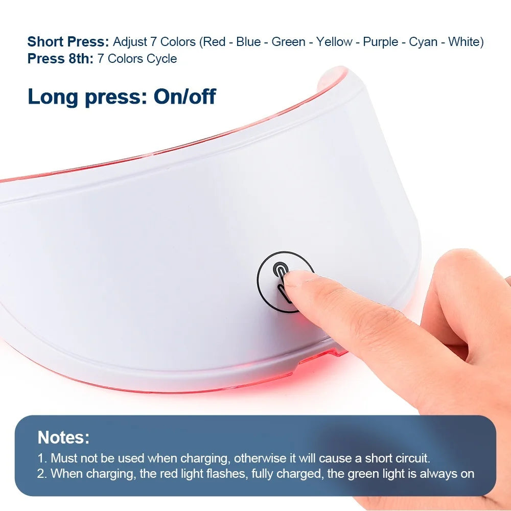 LED Neck Mask – Photon Therapy Skin Tightening Device, Anti-Wrinkle Neck Beauty Tool for Skin Brightening & Rejuvenation