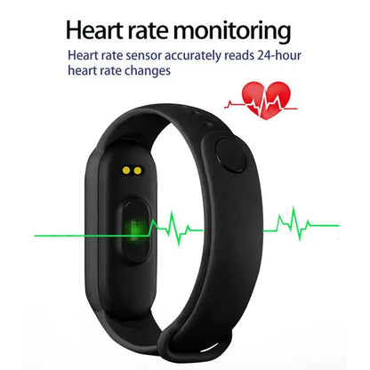 M6 Fitness Smartwatch (Unisex) – Heart Rate & Blood Pressure Tracker