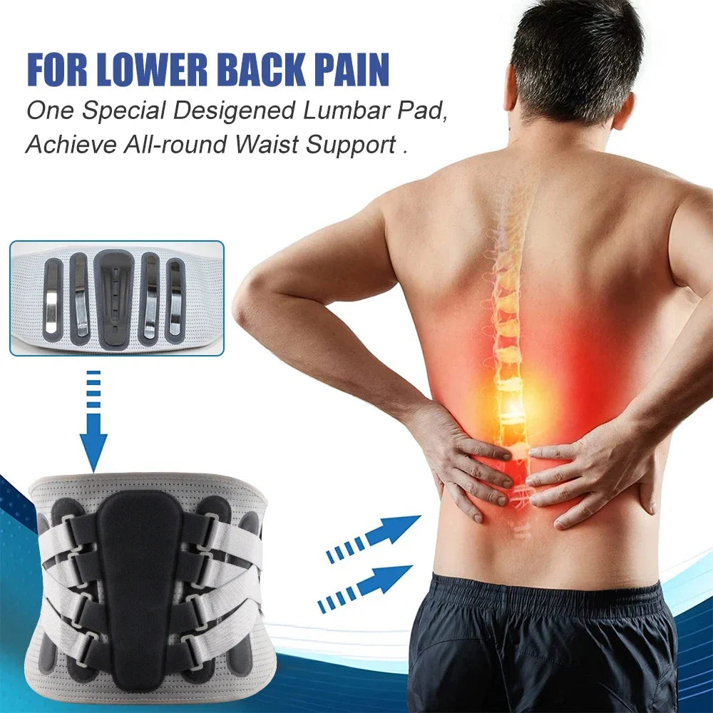 Adjustable Waist Support Belt with Ergonomic Lumbar Pad