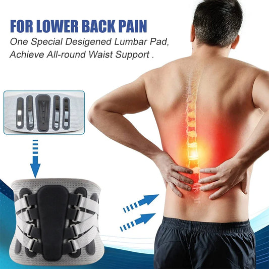 Adjustable Waist Support Belt with Ergonomic Lumbar Pad