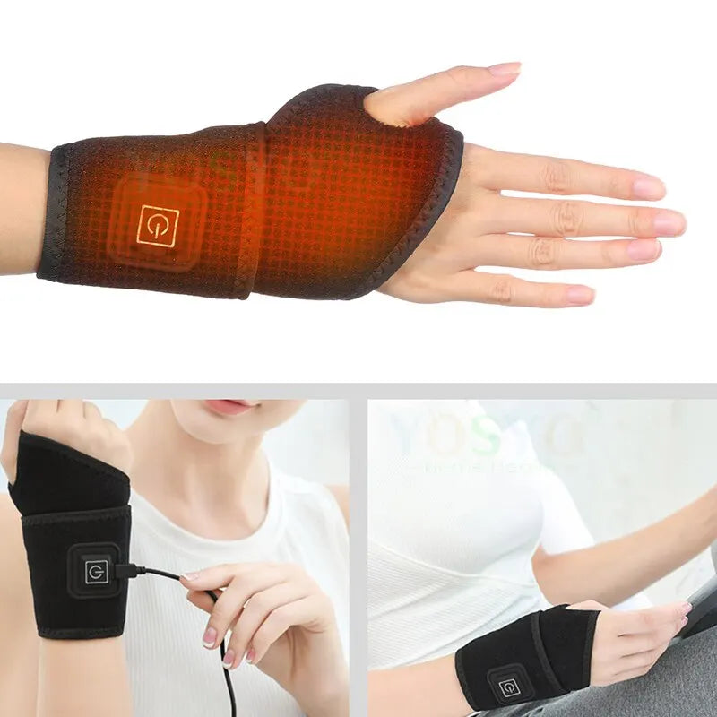 Heated Wrist Support Brace – Breathable Protector Sleeve for Arthritis, Carpal Tunnel & Joint Pain Relief