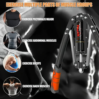 Adjustable 22-440 lbs Hydraulic Arm Exerciser – Home Chest & Shoulder Power Twister Trainer