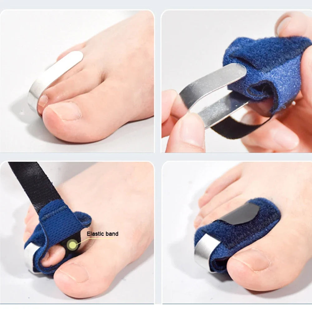 Toe Splint Straightener – Hammer Toe Corrector Brace for Crooked & Claw Toe Alignment, Adjustable Stabilizer Wrap for Pain Relief