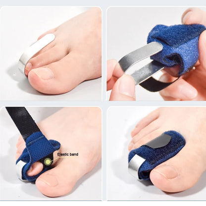 Toe Splint Straightener – Hammer Toe Corrector Brace for Crooked & Claw Toe Alignment, Adjustable Stabilizer Wrap for Pain Relief