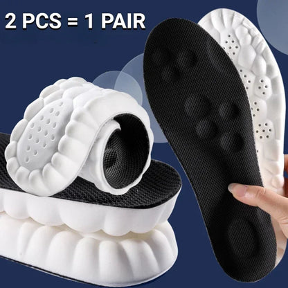 4D Massage Shoe Insoles – Super Soft Latex Sports Arch Support Inserts