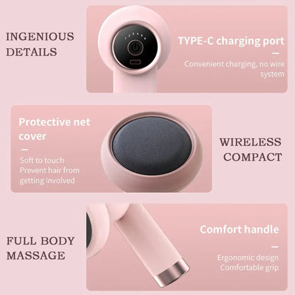 GlowSculpt™ Wireless Slimming Massage Gun – Deep Vibration Therapy with Fat-Pushing Action & Rechargeable Design