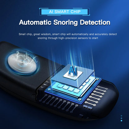 EMS Anti Snoring Device — Portable USB Rechargeable Stop Snore Aid for Comfortable Sleep & Sleep Apnea Relief