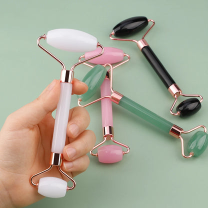 End Gua Sha Massage Roller and Facial Skin Lifting Scraper – Anti-Wrinkle Beeswax Stone Massager
