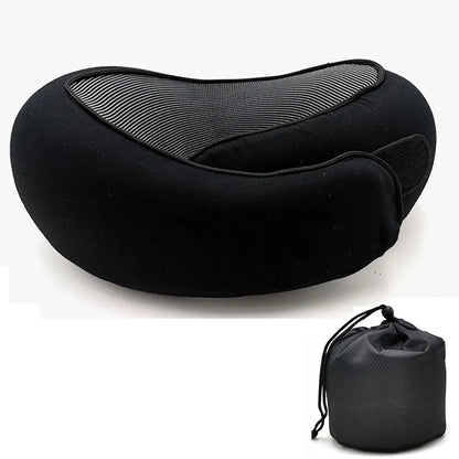 Memory Foam Travel Neck Pillow – U-Shaped Snail Design for Adjustable Support