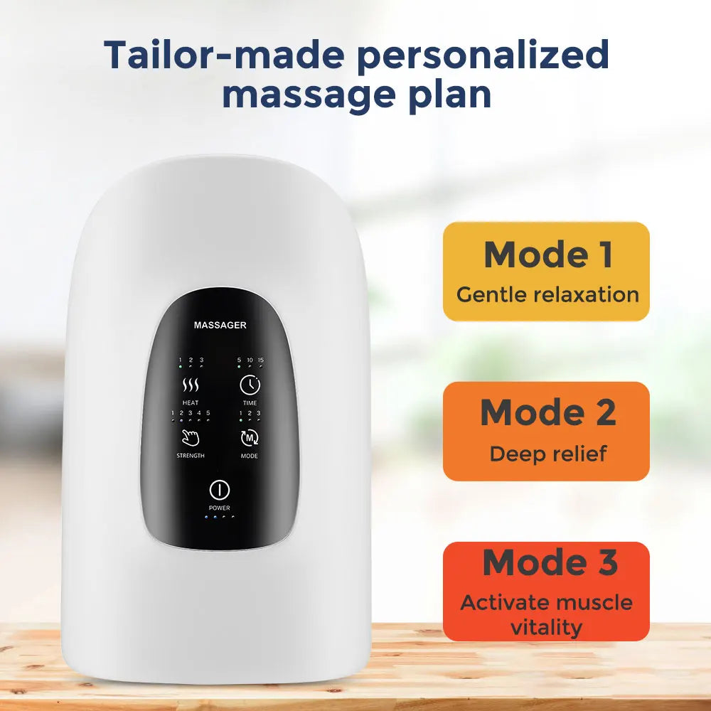 Electric Airbag Hand Massager with Hot Compress & Deep Kneading