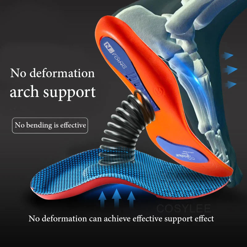 Orthotic Arch Support Insoles – Flatfoot Running & Walking Shoe Inserts for Pressure Relief and Foot Comfort