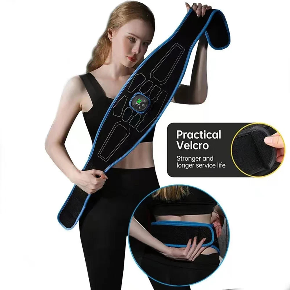 EMS Abdominal Toning Belt – Electric Muscle Stimulator & Portable Waist Trainer for Core Strength, Slimming & Body Shaping
