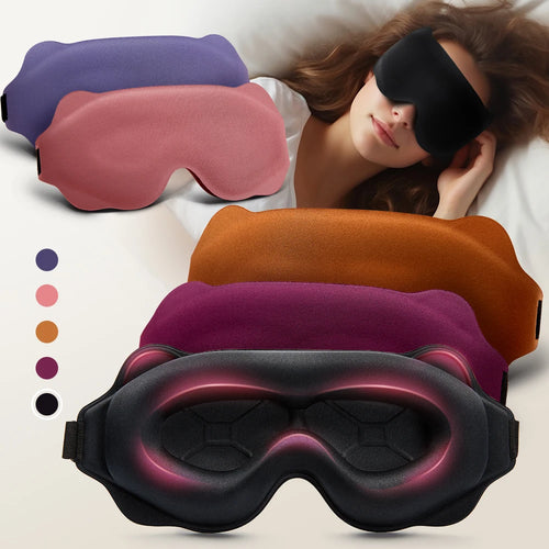 3D Sleep Mask – Blackout Eye Mask for Sleeping, Soft Breathable Travel Eyeshade & Night Sleep Aid