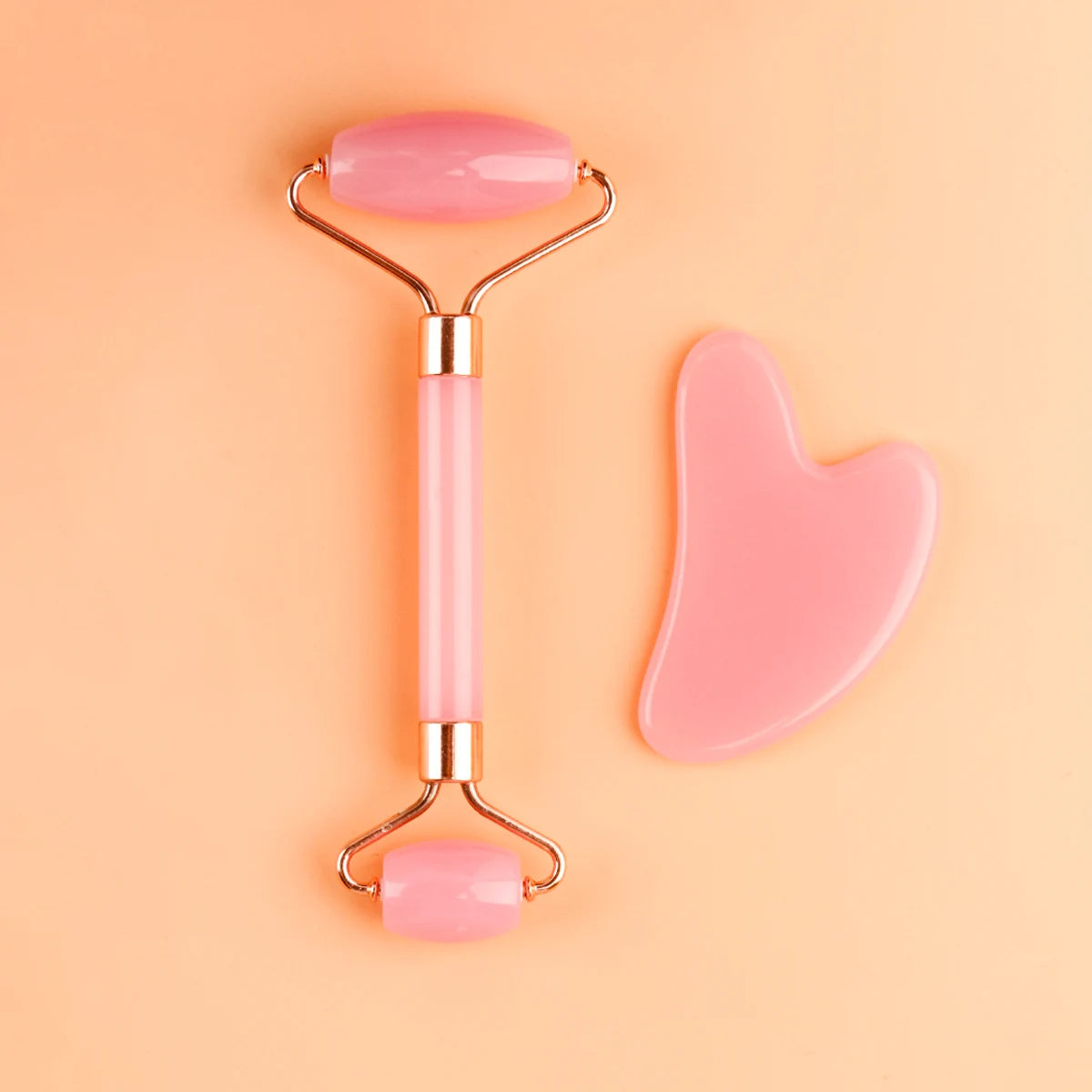 End Gua Sha Massage Roller and Facial Skin Lifting Scraper – Anti-Wrinkle Beeswax Stone Massager
