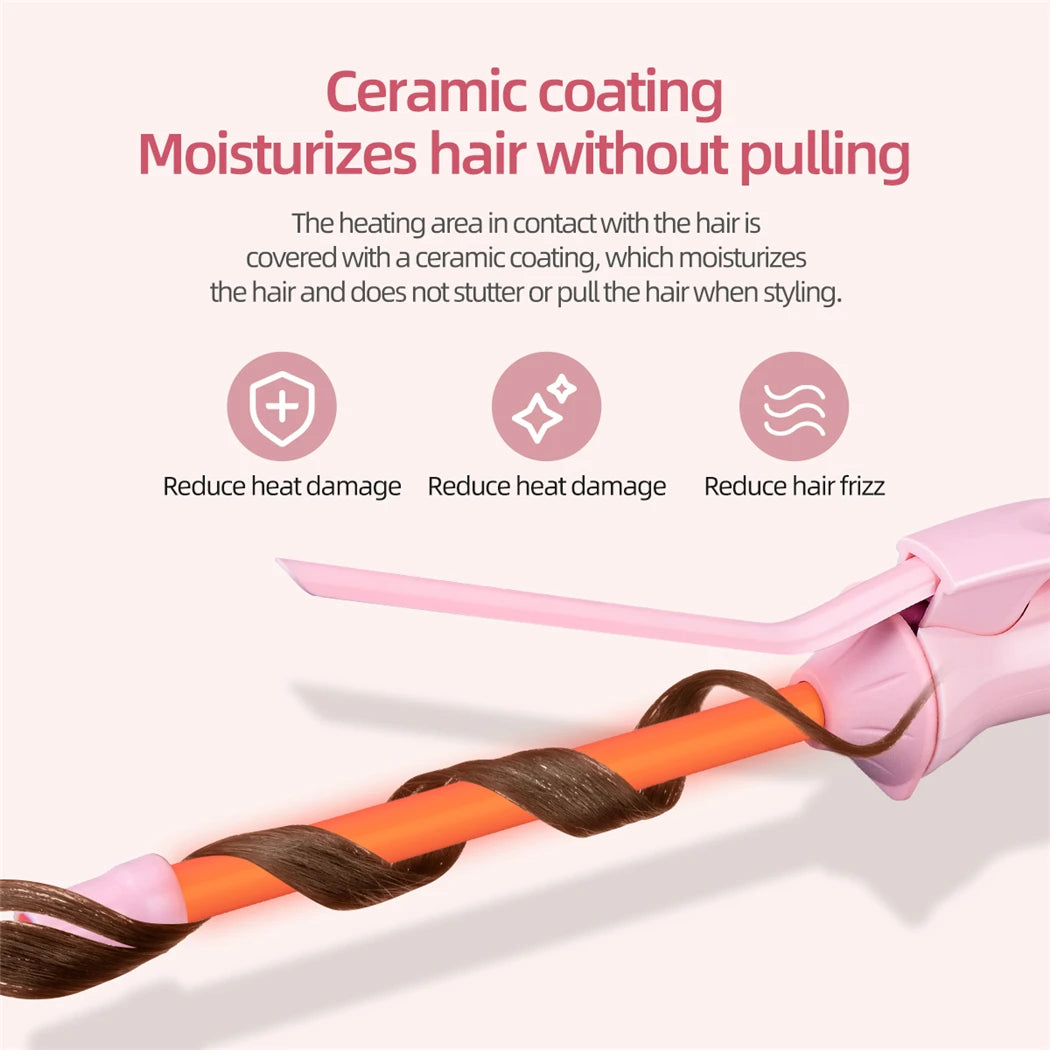 9mm Mini Ceramic Hair Curling Iron – Professional Electric Curler Wand & Small Crimping Iron – Salon Styling Tool