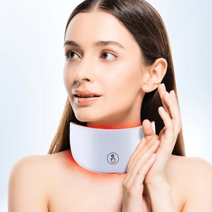 LED Neck Mask – Photon Therapy Skin Tightening Device, Anti-Wrinkle Neck Beauty Tool for Skin Brightening & Rejuvenation